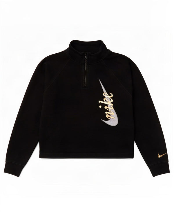 Γυναικείο φούτερ Nike Crop με φερμουάρ με λαιμόκοψη Jumper UK 14 Medium Black