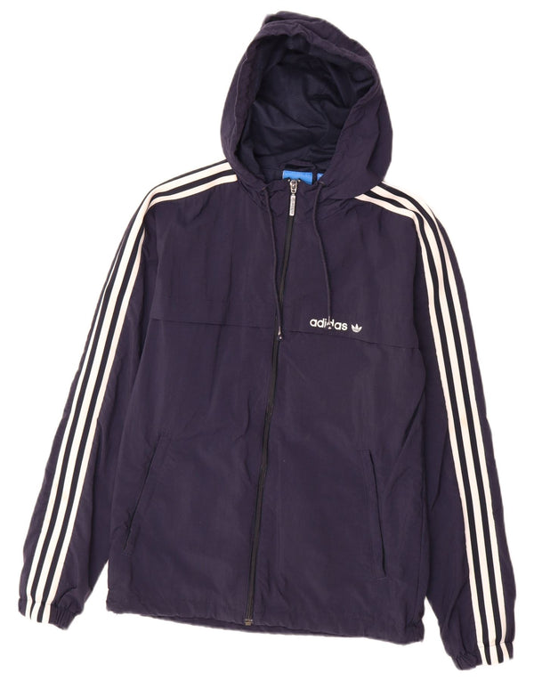 Adidas Ανδρική φόρμα με κουκούλα Top Jacket XS Navy Blue Nylon