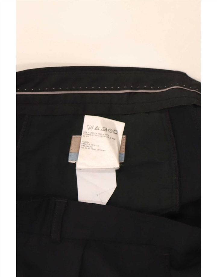 Marks & Spencer Ανδρικό παντελόνι με καρφίτσα W34 L31 Navy Blue Polyester