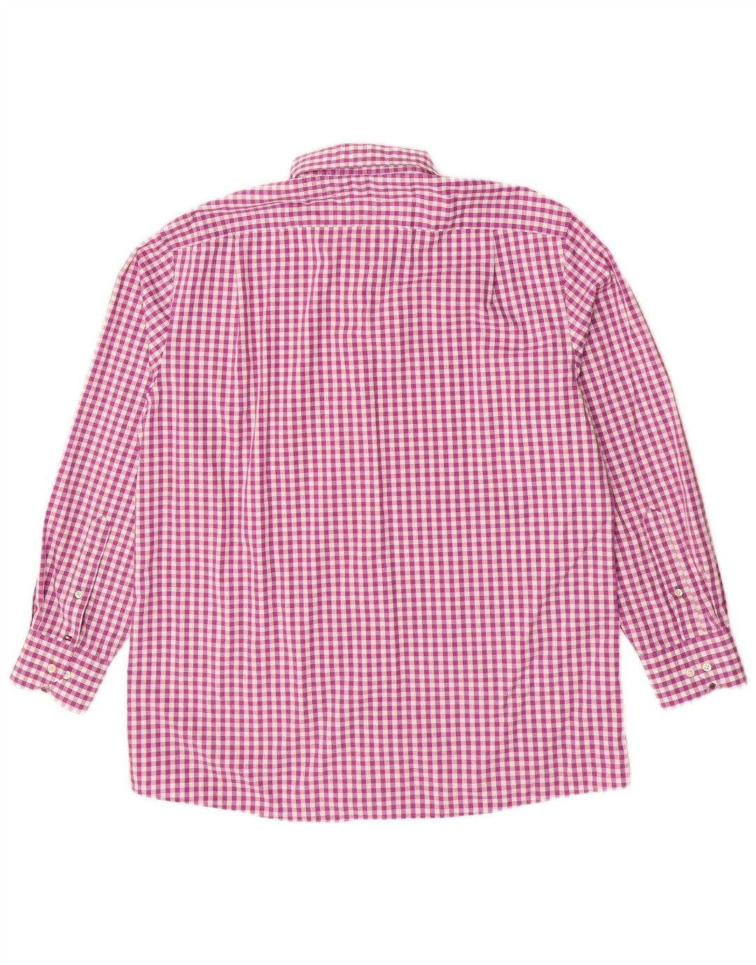 TOMMY HILFIGER Ανδρικό πουκάμισο 17 XL Μωβ βαμβακερό Gingham