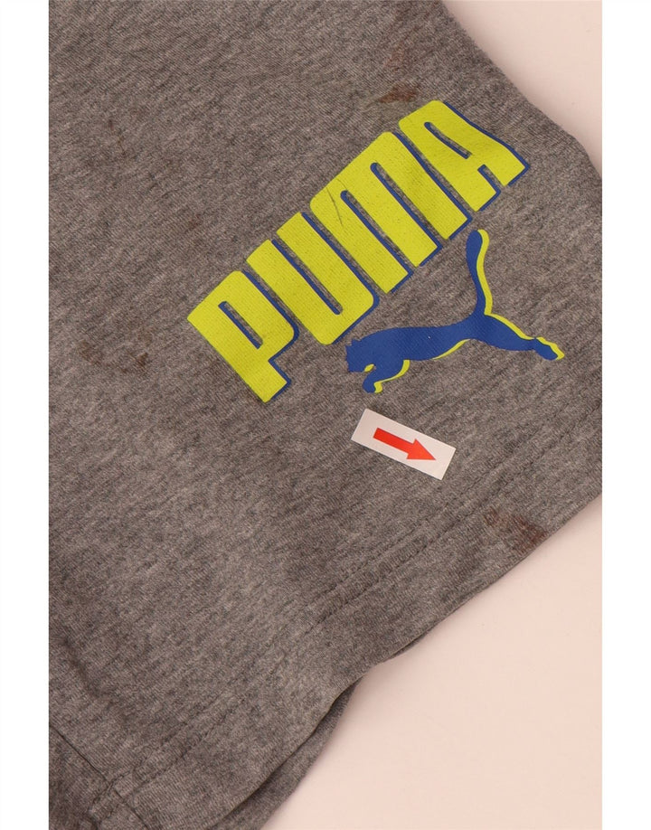 Ανδρικό γραφικό αθλητικό σορτς Puma σε γκρι χρώμα