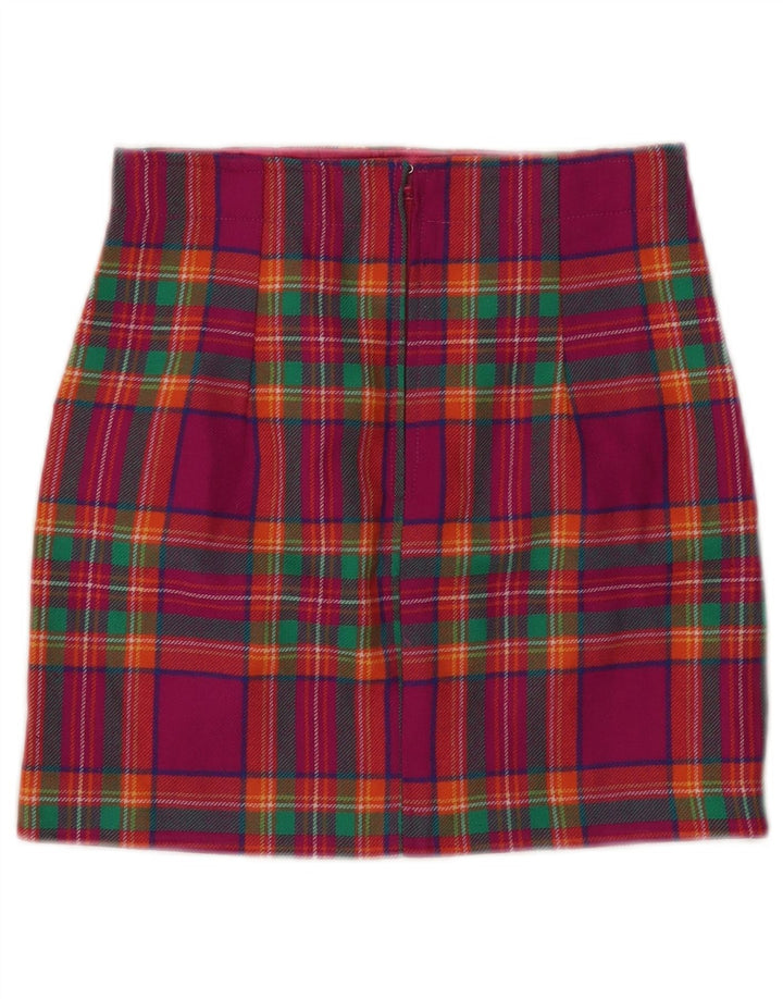 VINTAGE Γυναικεία Μίνι Φούστα W24 XS Pink Check