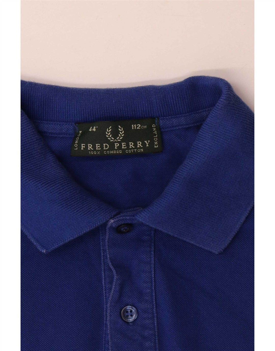 Fred Perry Ανδρικό πουκάμισο πόλο μεσαίου μπλε βαμβακερό