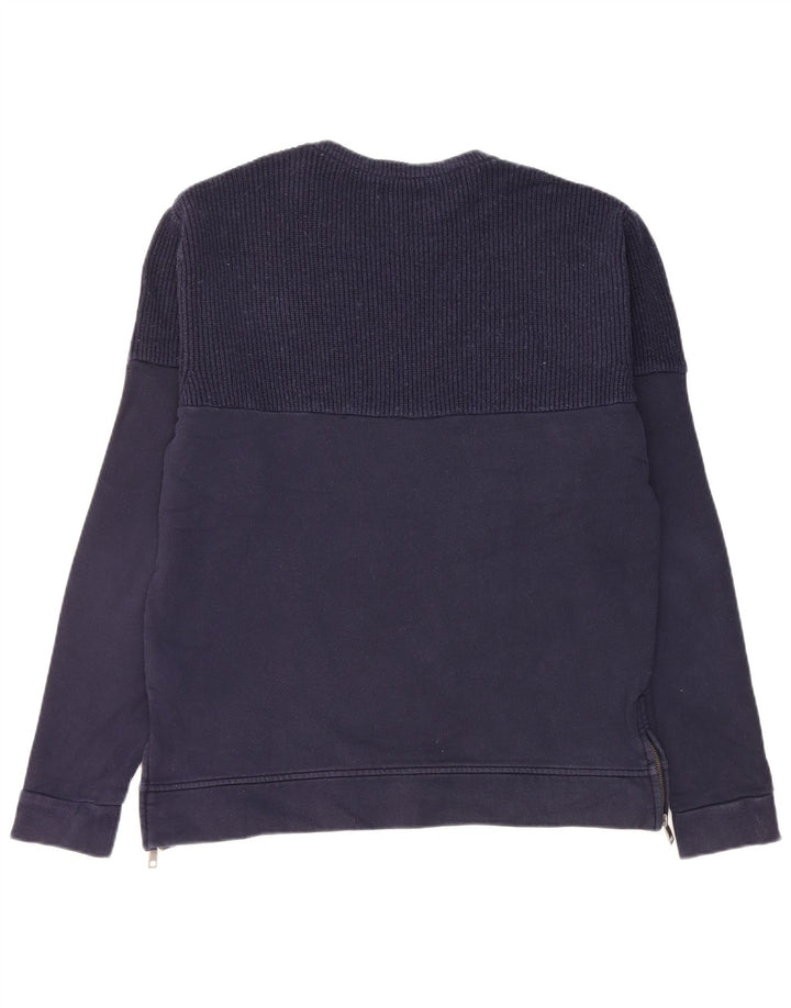 Zara Ανδρικό Φούτερ Jumper Μεγάλο Ναυτικό Βαμβακερό
