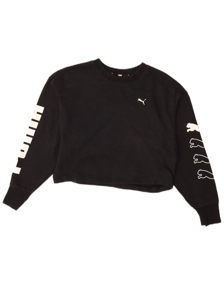 Γυναικεία φούτερ με γραφικά Crop PUMA UK 10 Small Black