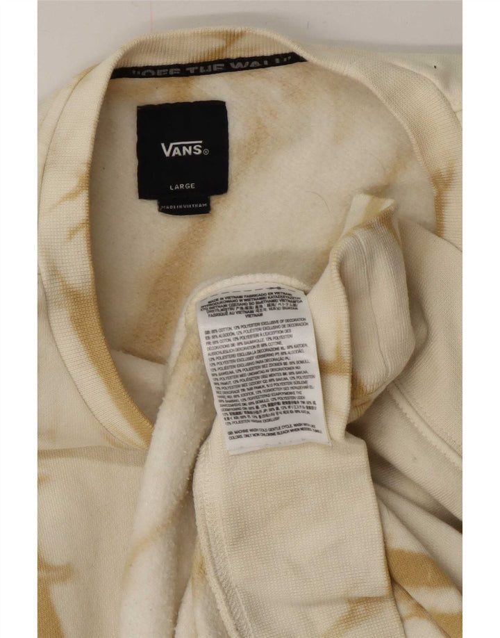Ανδρικό γραφικό φούτερ Vans Jumper Large Off White Tie Dye Cotton