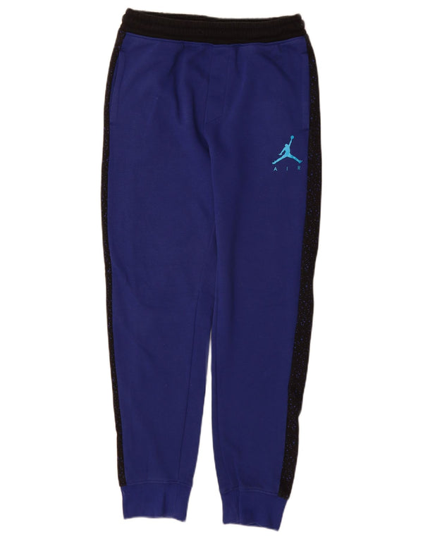 Jordan Boys Tracksuit Trousers Joggers 12-13 Years Large Blue Spotted