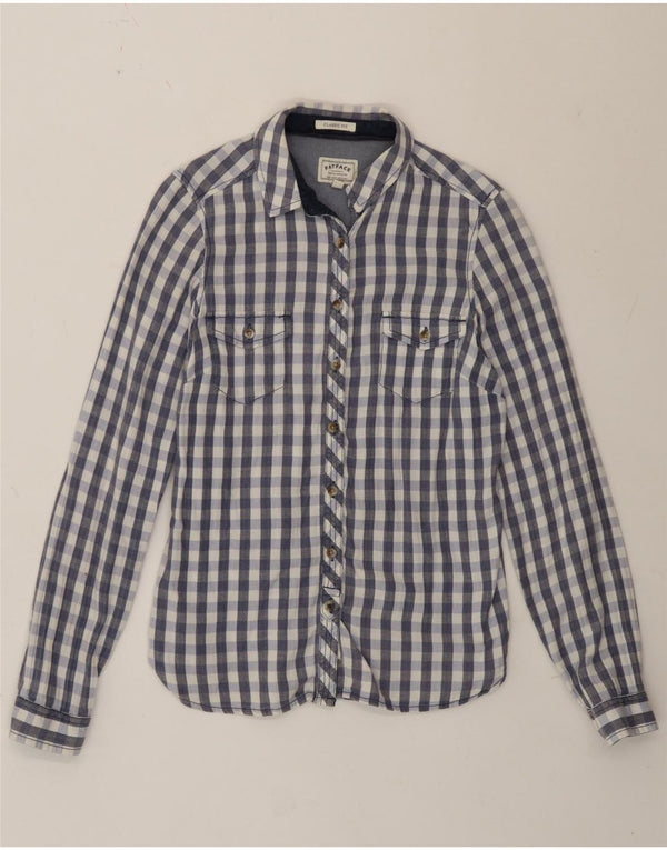 Fat Face Γυναικείο πουκάμισο Classic Fit UK 12 Medium Blue Gingham Cotton