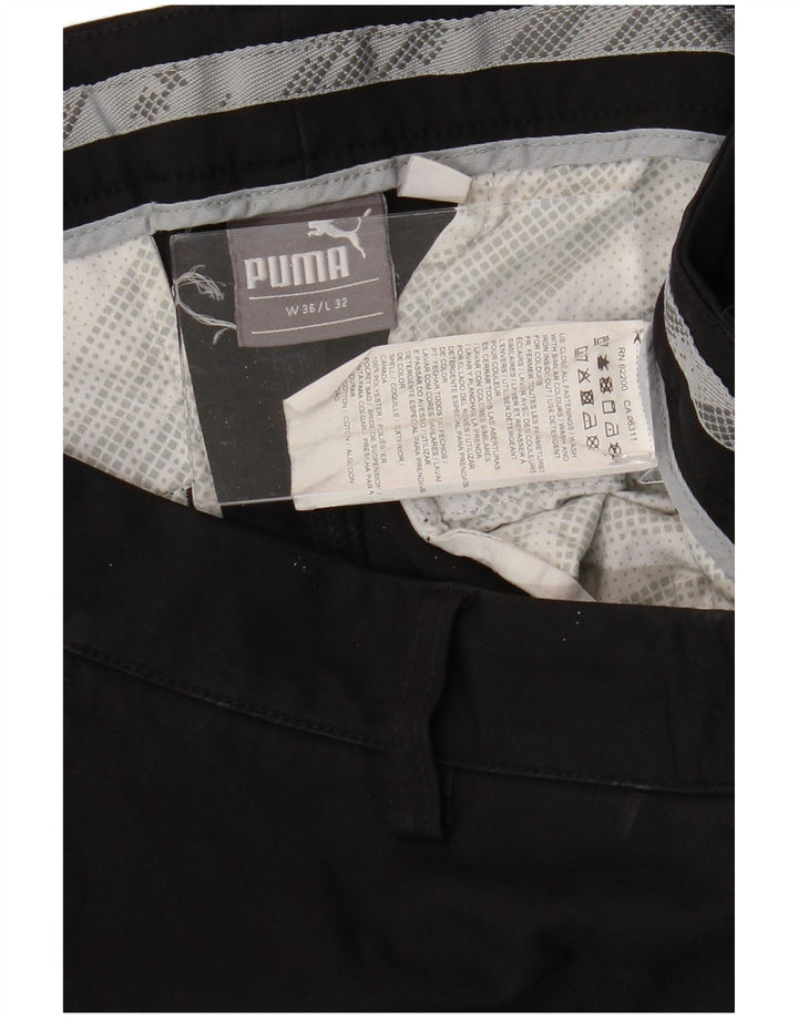 Ανδρικό παντελόνι Chino PUMA Slim W36 L32 Μαύρο πολυεστέρα