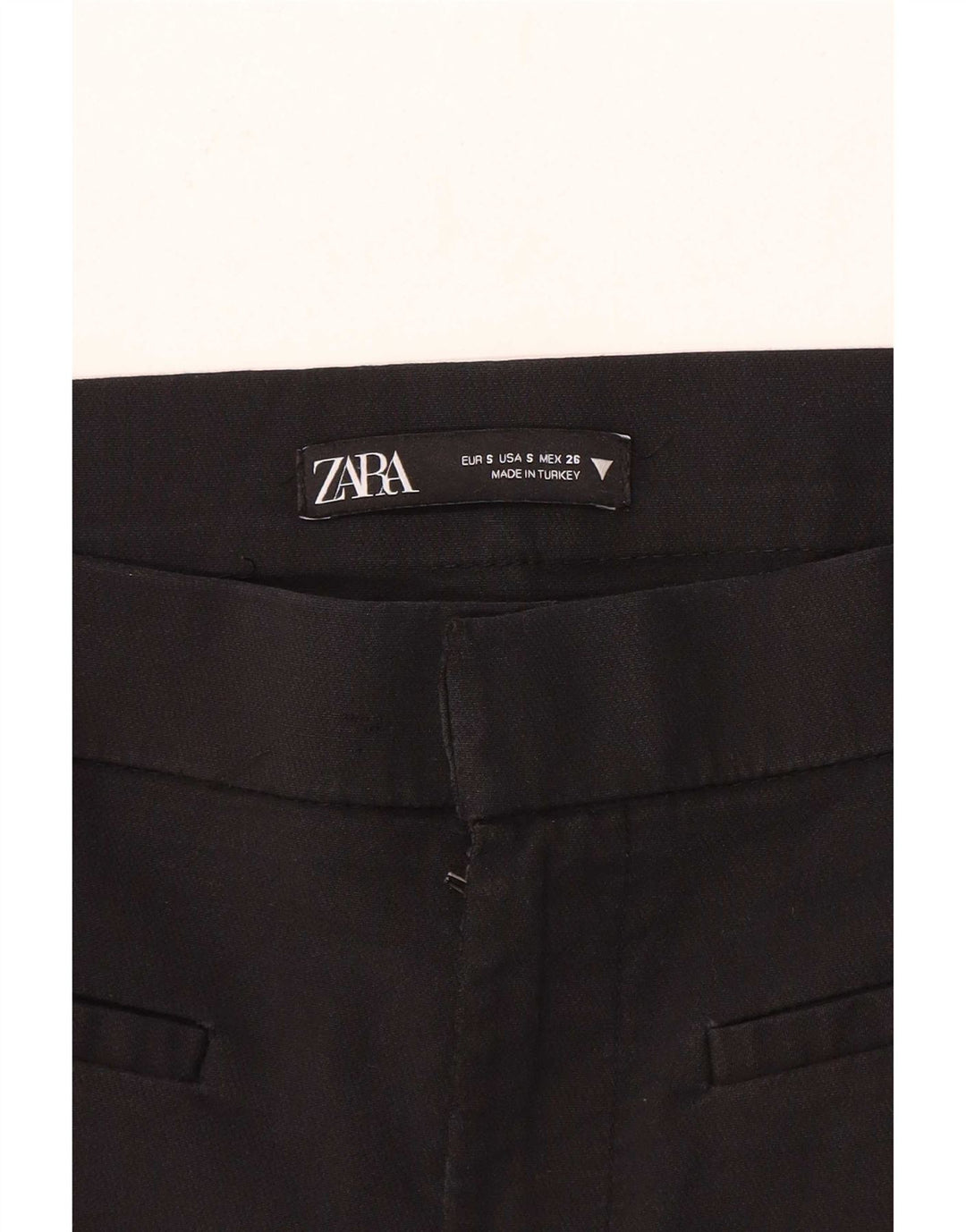 Zara Γυναικείο Bootcut Casual Παντελόνι Small W26 L26 Black