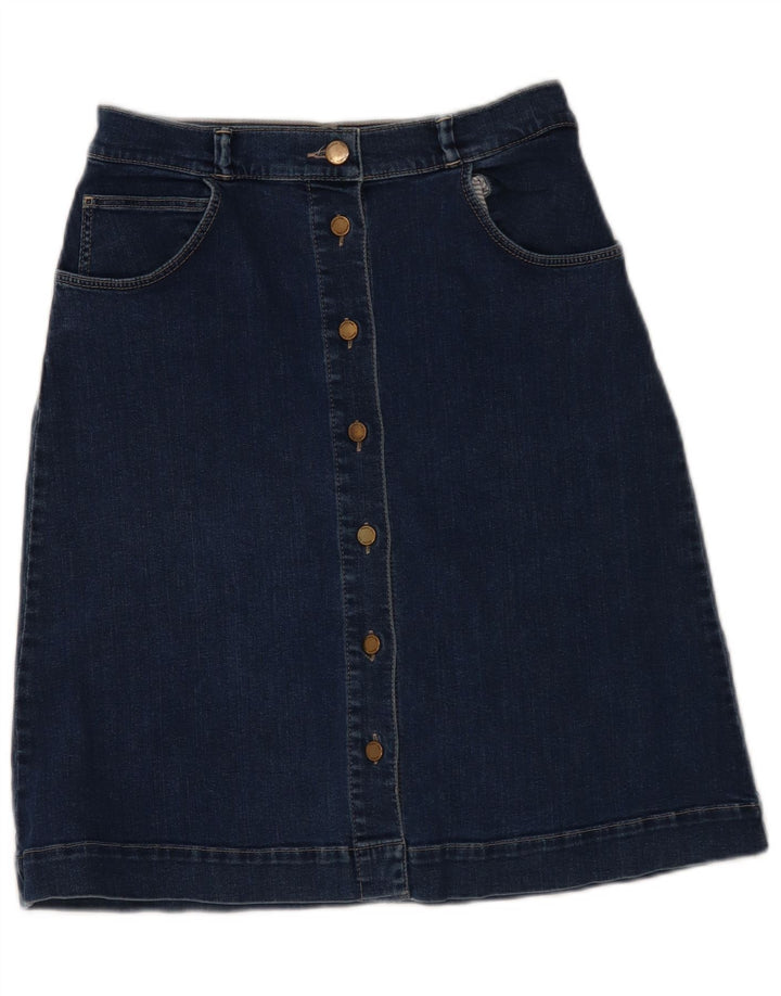 Massimo Dutti Γυναικεία τζιν φούστα EU 40 Medium W30 Navy Blue Cotton