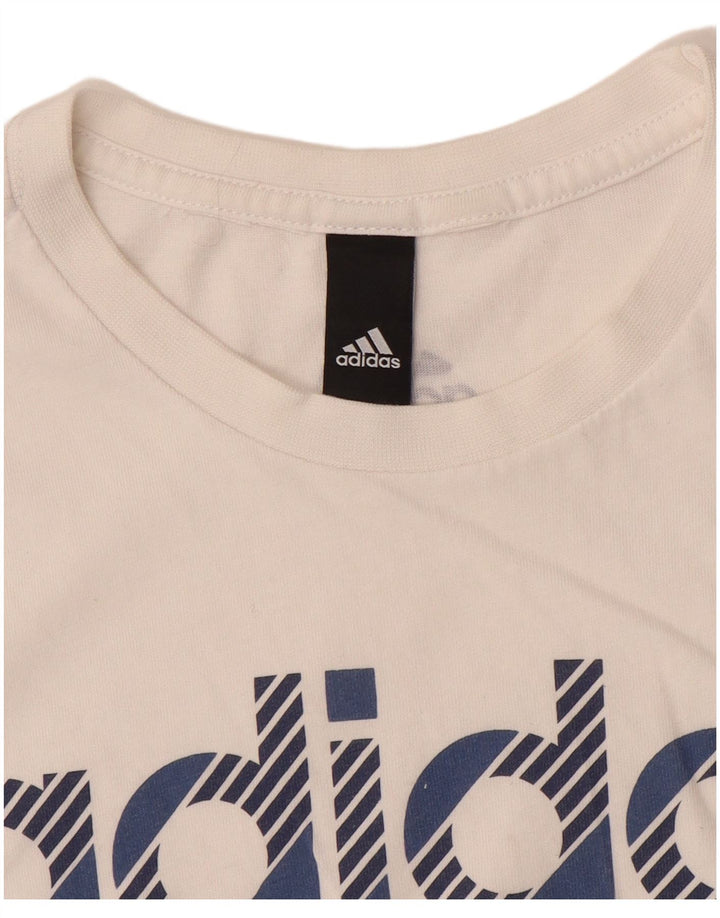 Adidas Boys Graphic T-Shirt Top 13-14 Years Λευκό