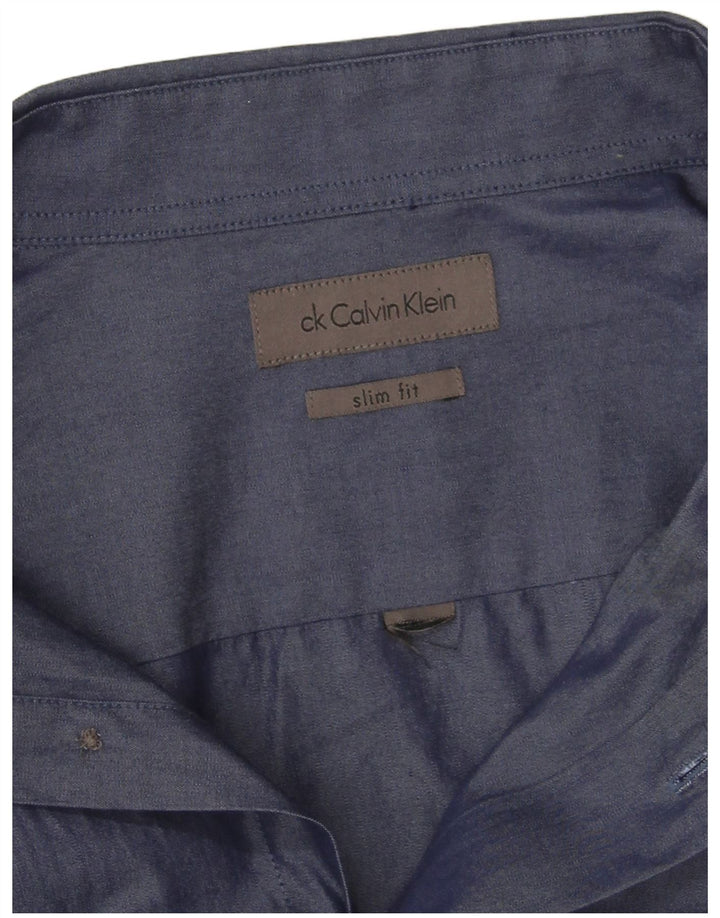 Ανδρικό πουκάμισο Calvin Klein Slim Fit Large Navy Blue