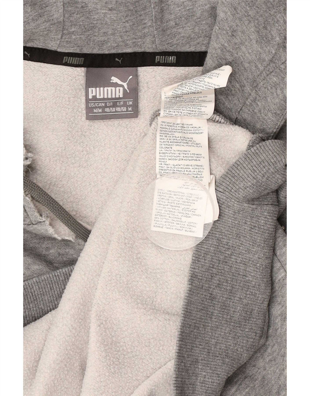 Ανδρικό γραφικό κουκούλα Puma, βαμβακερό μεσαίο γκρι