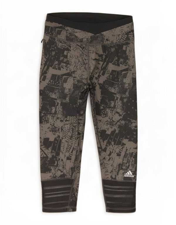 Γυναικεία κολάν Adidas Climacool Abstract Pattern UK 12/14 Medium Green