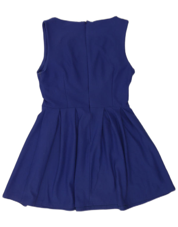 Topshop Γυναικείο Αμάνικο Φόρεμα UK 10 Small Blue Polyester