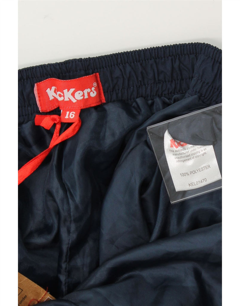 KICKERS Girls Bermuda Sport Shorts 15-16 Years W32 Navy Blue Polyester Vintage Kickers and Second-Hand Kickers from Messina Hembry 