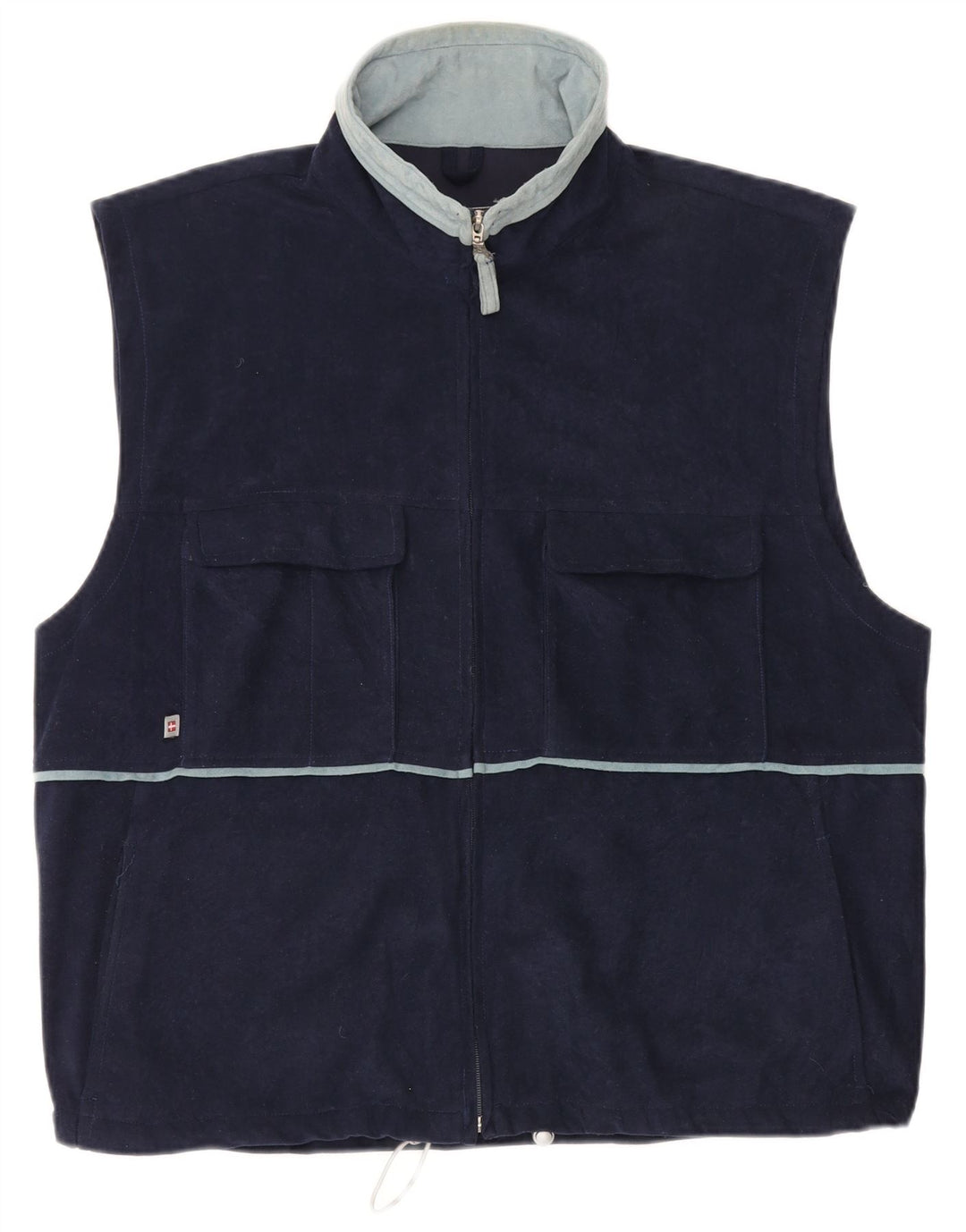 MC Kee's Mens Gilet UK 42 XL Navy Blue Polyester