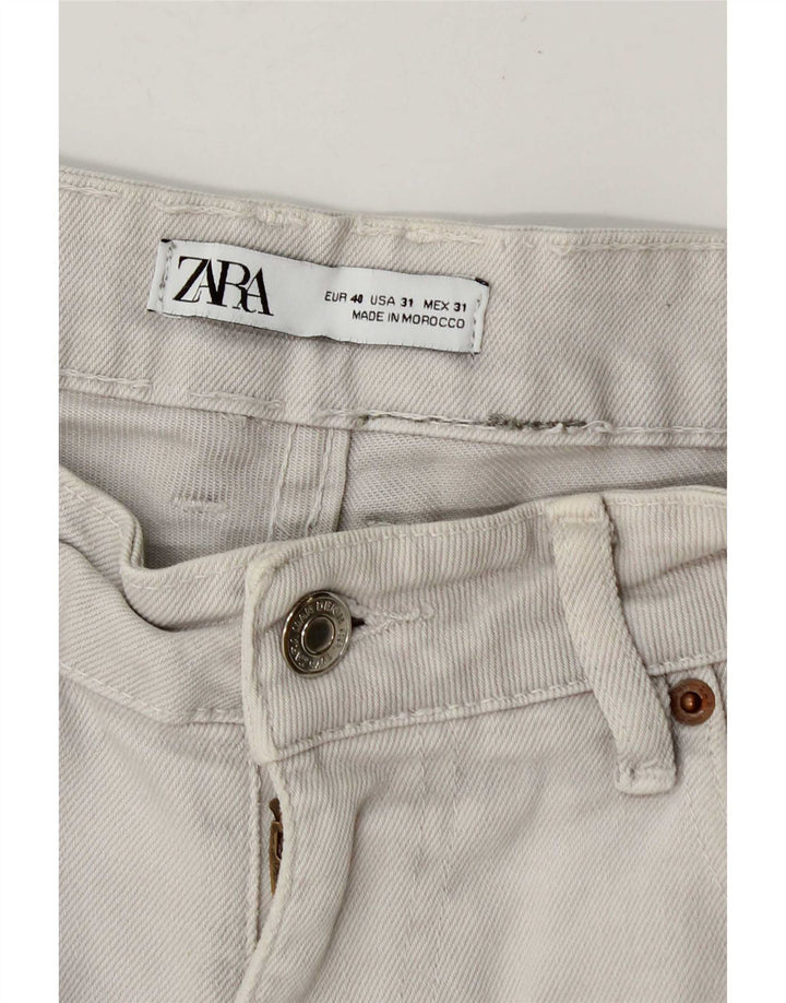 Zara Ανδρικό τζιν σορτς EU 40 Medium W30 Μπεζ βαμβακερό
