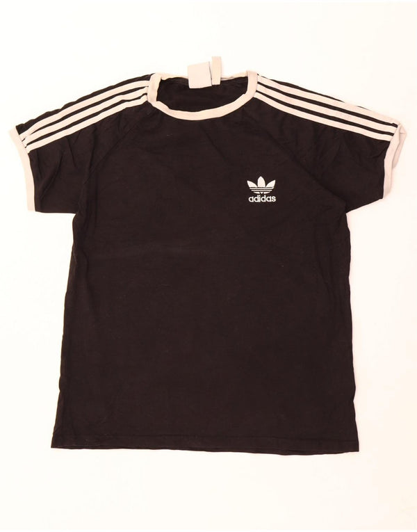 Γυναικείο T-Shirt Adidas Top UK 14 Medium Black Colourblock