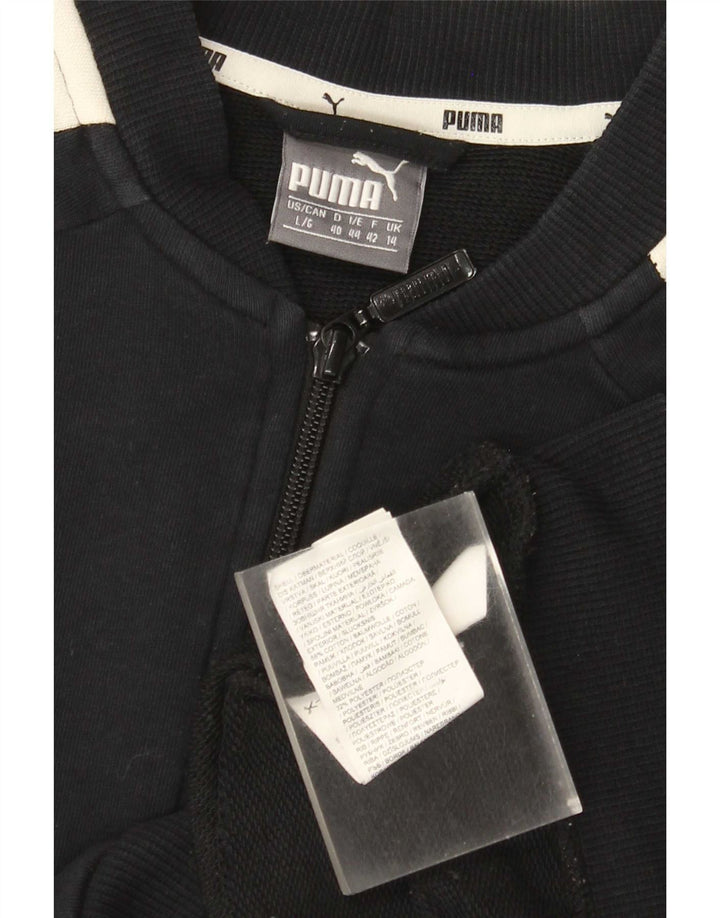 Puma Γυναικεία αθλητική φόρμα Top Jacket UK 14 Medium Black Colourblock Cotton