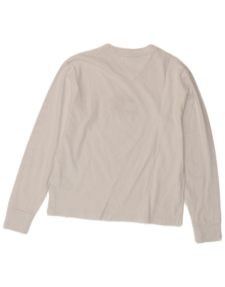 Γυναικείο γραφικό μπλουζάκι TOMMY HILFIGER Τοπ 10 μικρό λευκό βαμβάκι