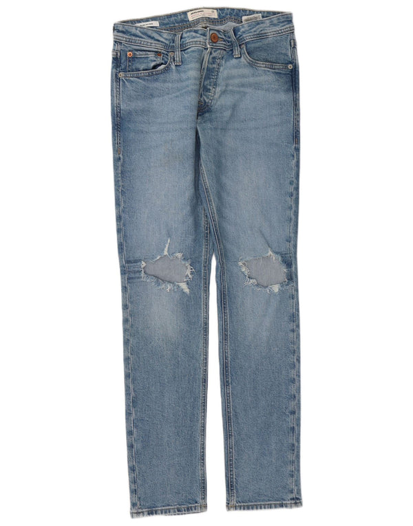 Jack & Jones Ανδρικό GLENN Distressed Slim Jeans W30 L32 Blue Cotton
