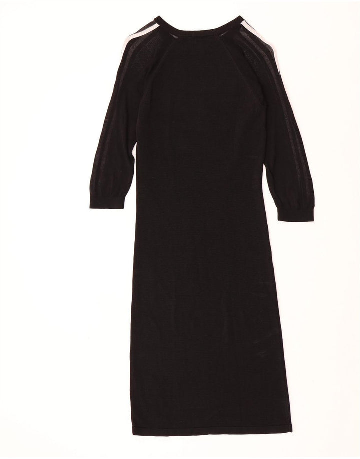 Γυναικείο φόρεμα 3/4 μανίκι ADIDAS UK 14 Medium Black Rayon