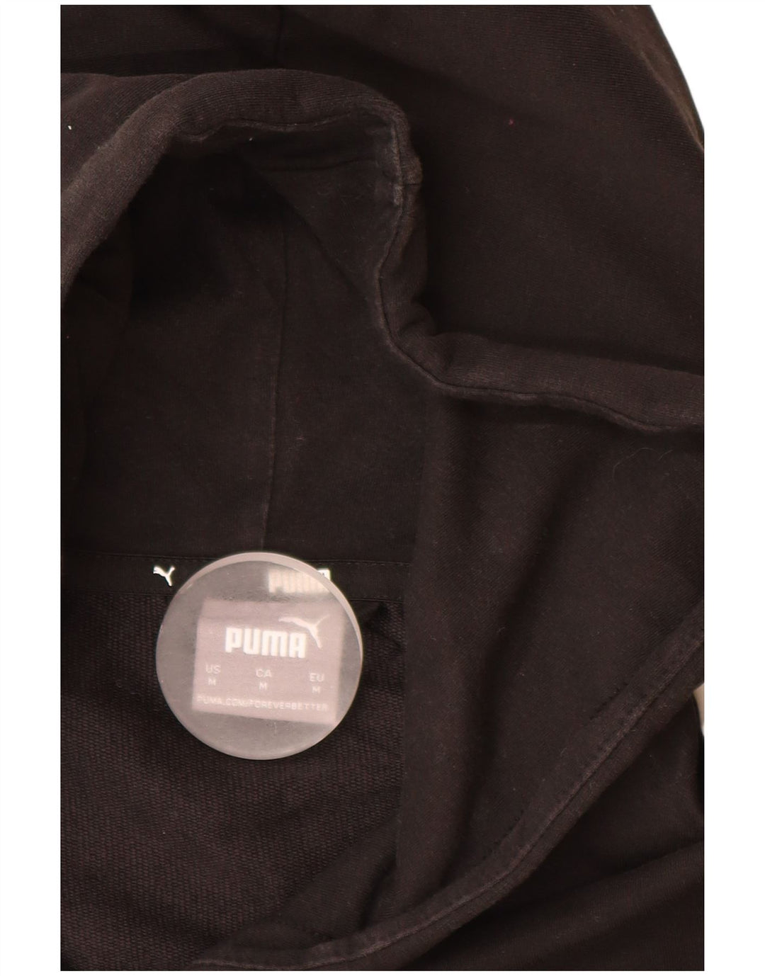 Ανδρικό πουλόβερ με κουκούλα με φερμουάρ PUMA, μεσαίο μαύρο χρώμα, βαμβακερό