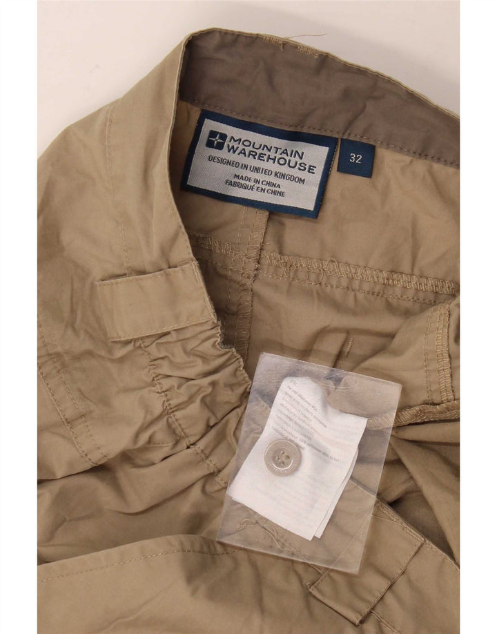 Mountain Warehouse Ανδρικό ίσιο παντελόνι Cargo W32 L32 Beige Polyester