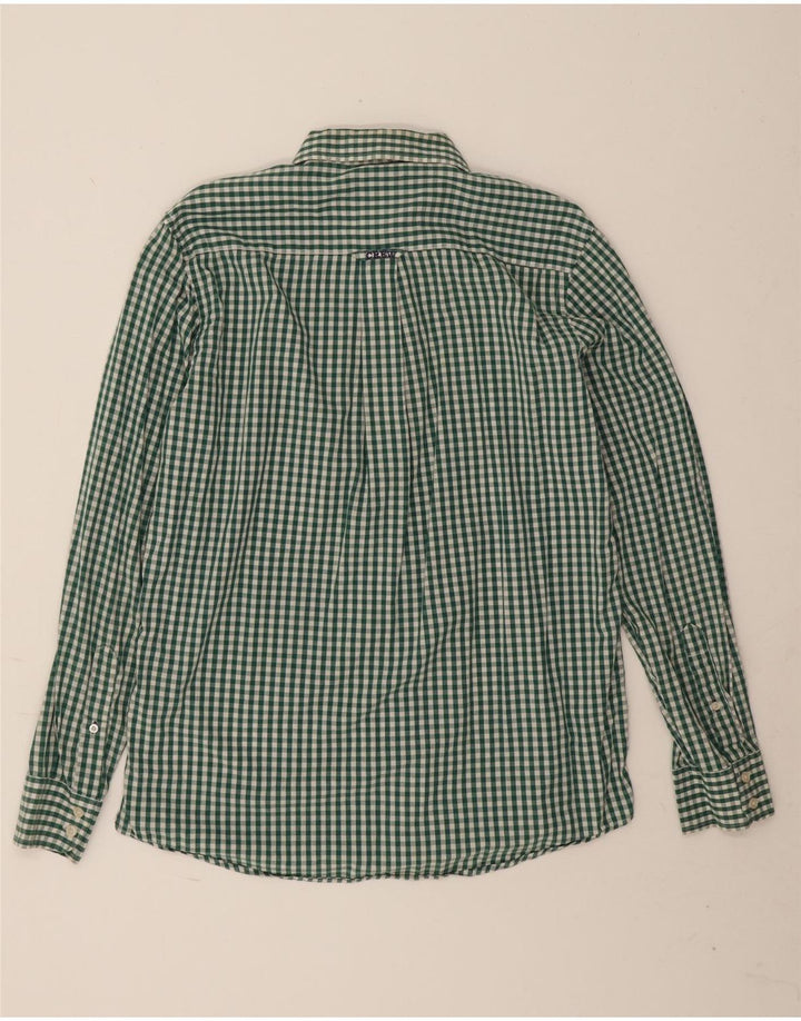 Ανδρικό πουκάμισο Crew Clothing Μεγάλο πράσινο βαμβακερό Gingham