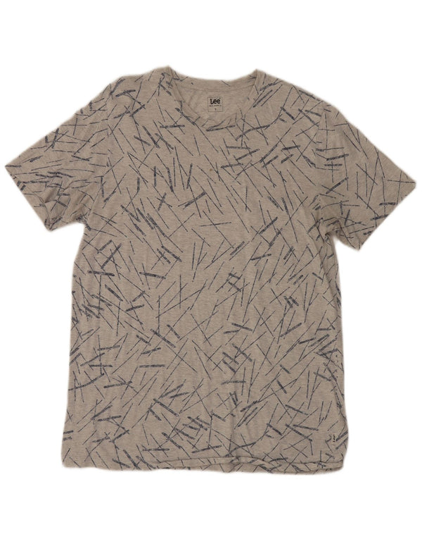 Lee Ανδρικό T-Shirt Top Μικρό γκρι ριγέ βαμβακερό