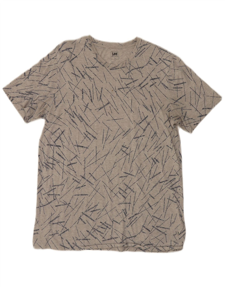 Lee Ανδρικό T-Shirt Top Μικρό γκρι ριγέ βαμβακερό