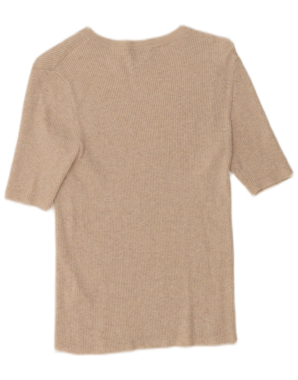 Marks & Spencer Γυναικείο T-Shirt Top 12 μεσαία μπεζ βισκόζη