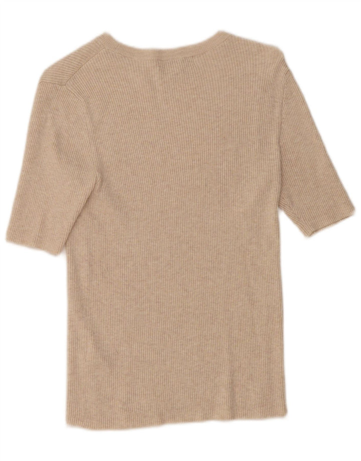 Marks & Spencer Γυναικείο T-Shirt Top 12 μεσαία μπεζ βισκόζη