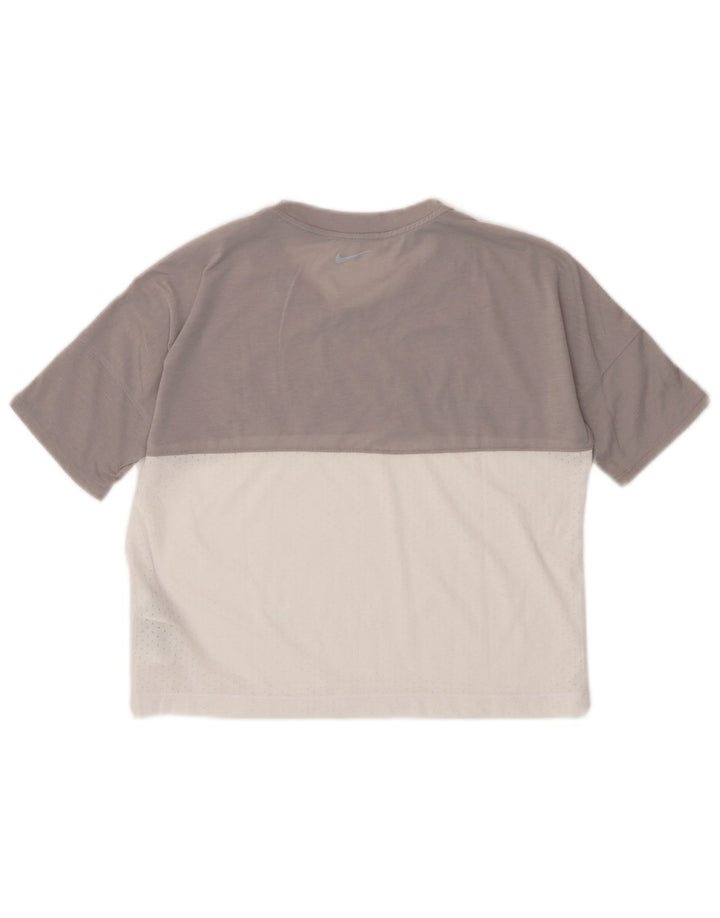 Γυναικείο γραφικό μπλουζάκι Nike Crop τοπ 10 μικρού γκρι πολυεστέρα