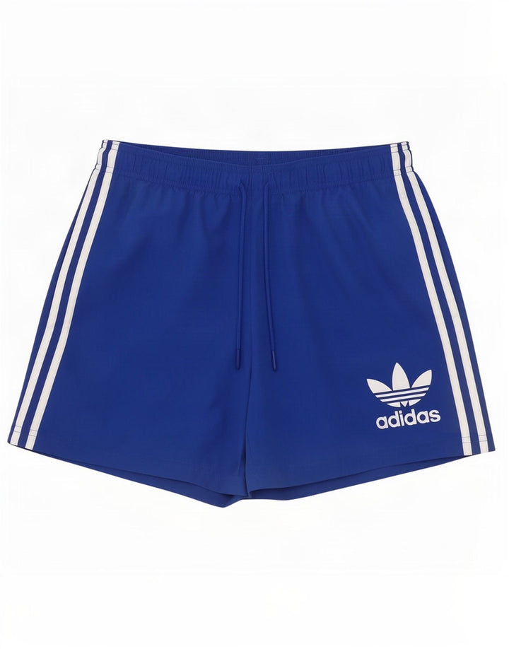 Ανδρικό αθλητικό σορτς Adidas από μεσαίο μπλε πολυεστέρα