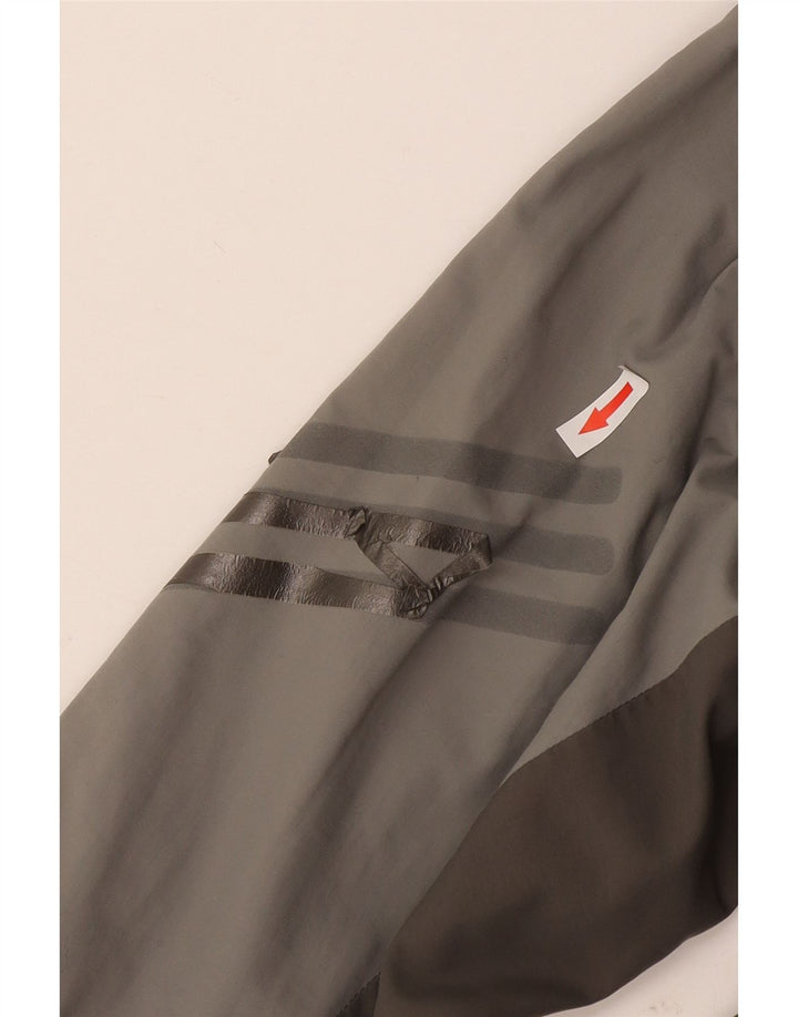 Adidas Ανδρικό μπουφάν βροχής UK 40 Large Grey Colourblock Nylon