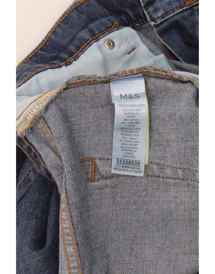 Ανδρικό τζιν κανονικό ίσιο Marks & Spencer W38 L33 Μπλε βαμβακερό