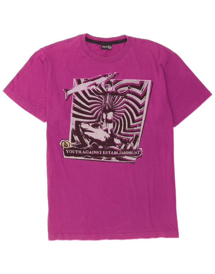 Ανδρικό γραφικό T-Shirt Volcom Top Large Purple
