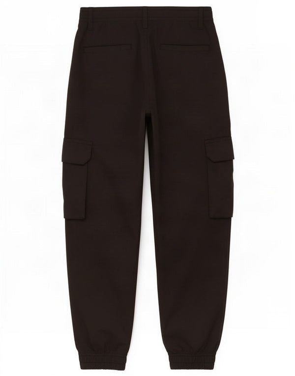 Zara Γυναικεία ψηλόμεση Joggers Cargo Παντελόνι Small W27 L25 Μαύρο Πολυεστέρα