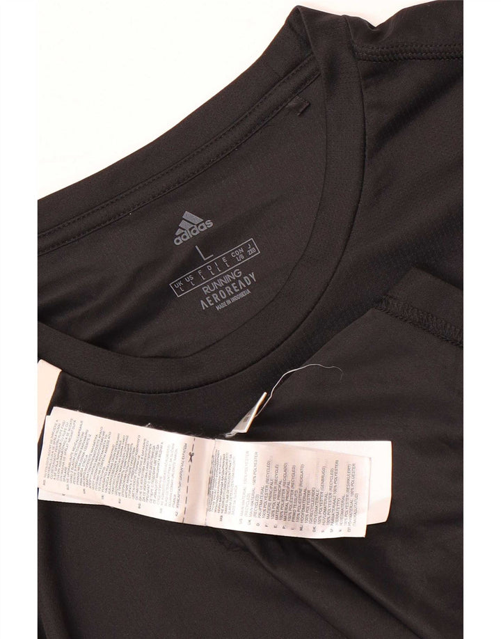 Adidas Ανδρικό T-Shirt Aeroready Top Large Μαύρο Πολυεστέρας