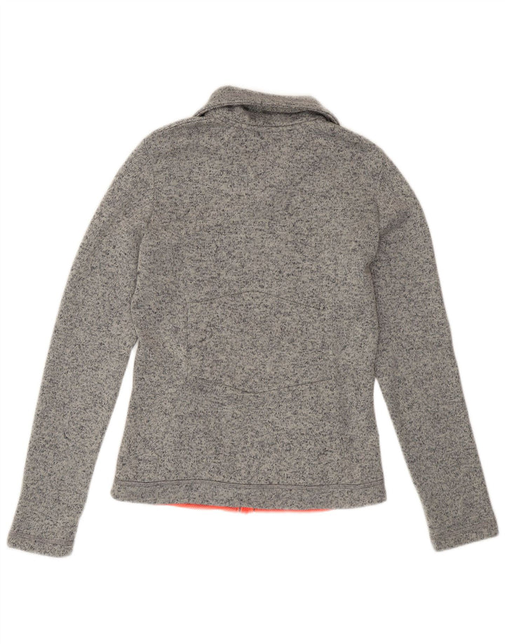 O'NEILL Womens Tracksuit Top Jacket UK 6 XS Grey Flecked Polyester