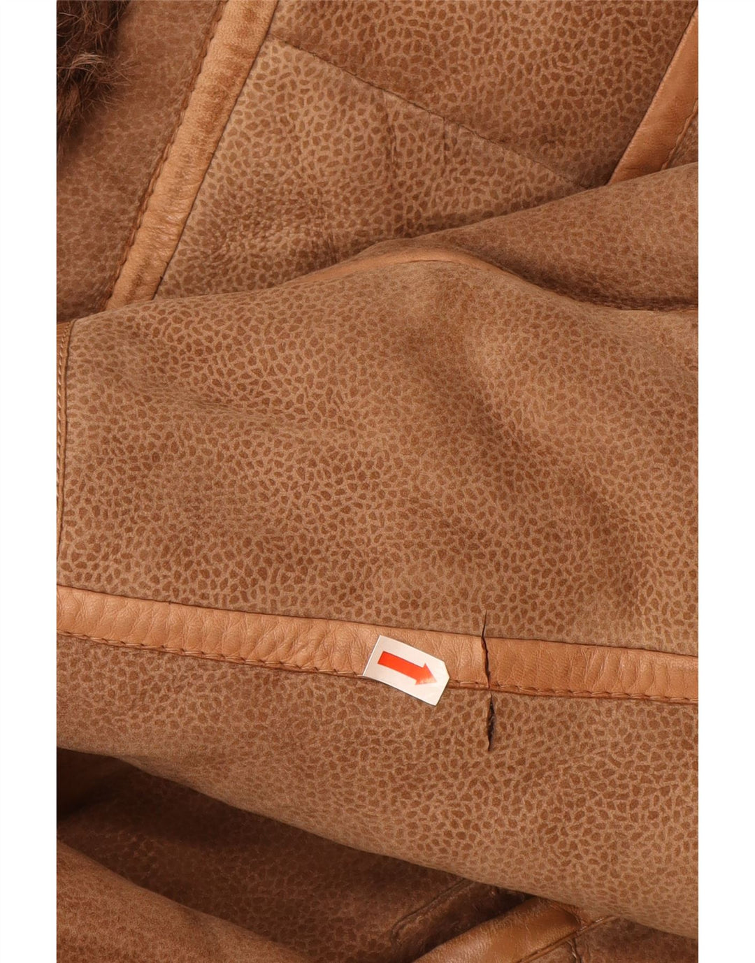 VINTAGE Γυναικείο παλτό Shearling UK 16 Large Brown Animal Print