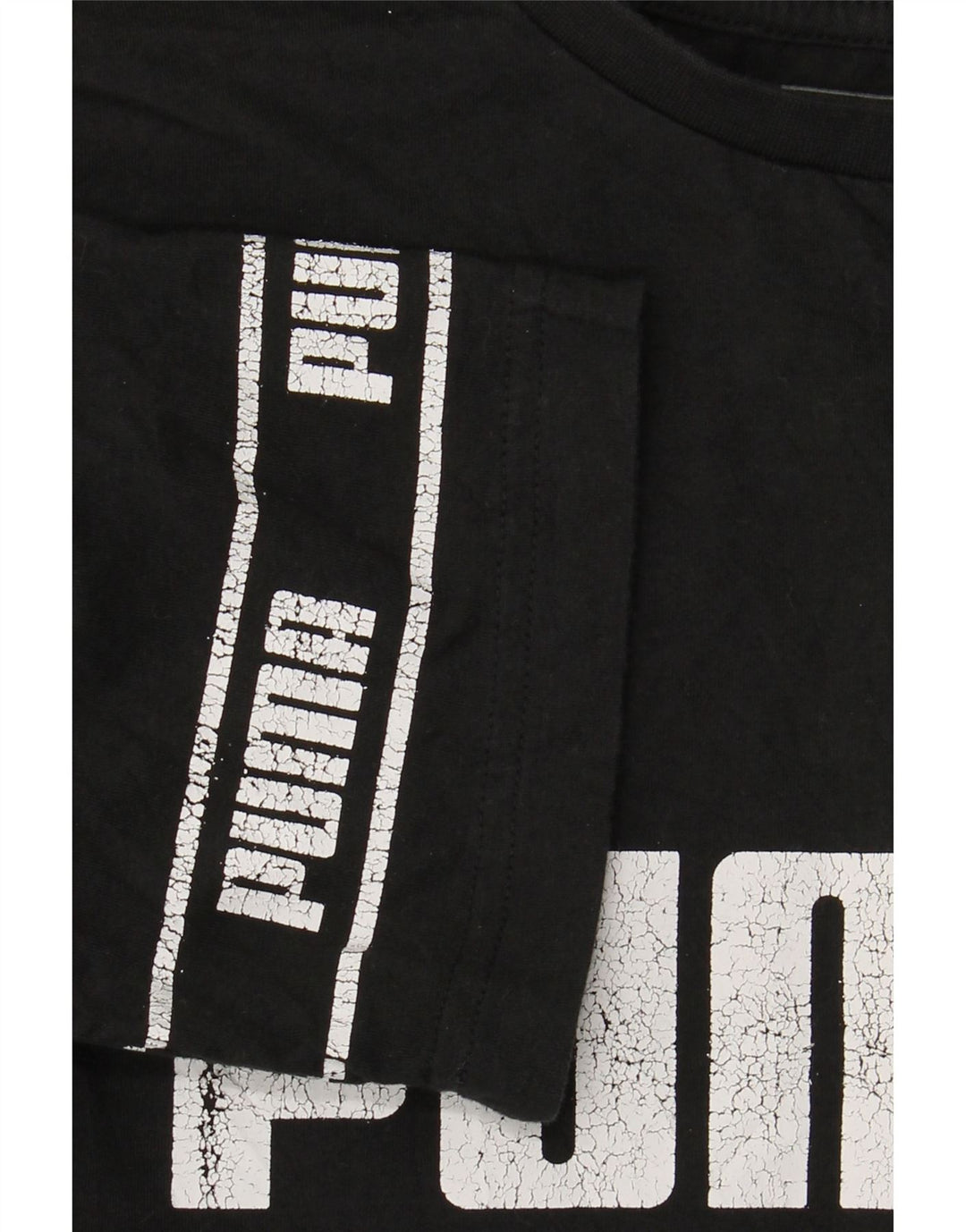 Γραφικό μπλουζάκι PUMA Boys Top 13-14 ετών μεγάλο μαύρο βαμβακερό