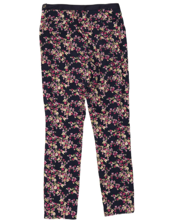 Laura Ashley Γυναικείο Casual Παντελόνι UK 10 Small W30 L28 Navy Blue Floral