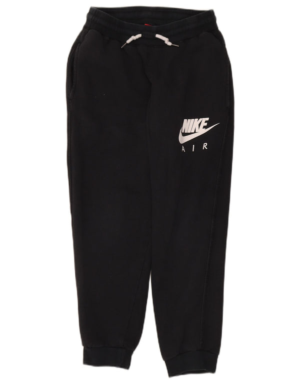 Γυναικεία αθλητική φόρμα Nike γραφικά παντελόνια Joggers UK 10 Small Black Cotton