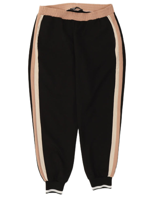 Zara Γυναικεία φόρμα παντελόνια Joggers UK 14 Large Black Colourblock