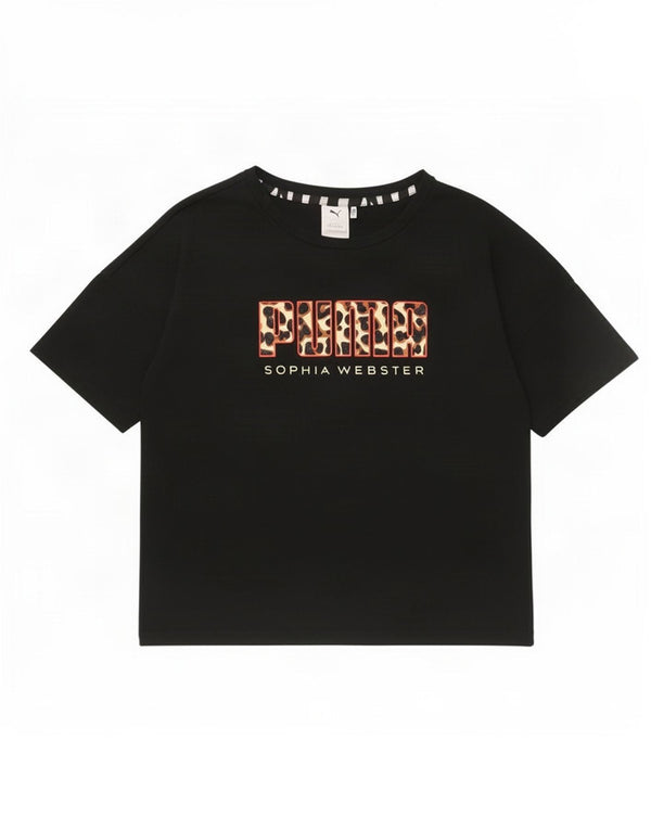 Puma Womens Sophia Webster Crop Graphic T-Shirt Top UK 14 Medium Black