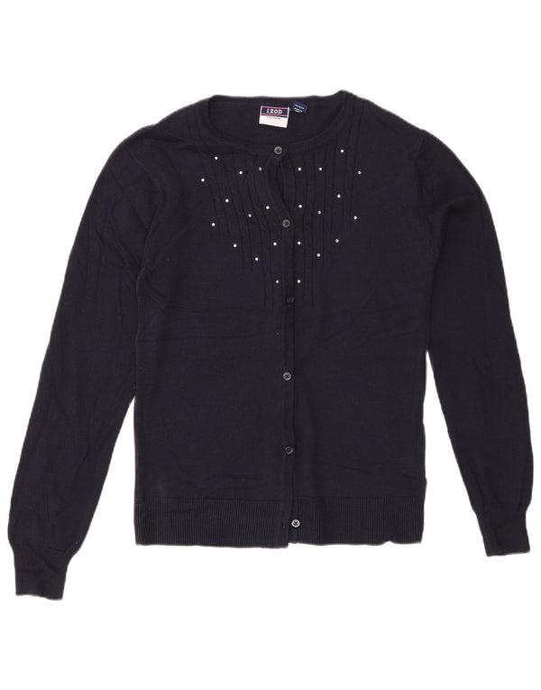 Πουλόβερ IZOD Girls Cardigan 15-16 Years XL Navy Blue Cotton